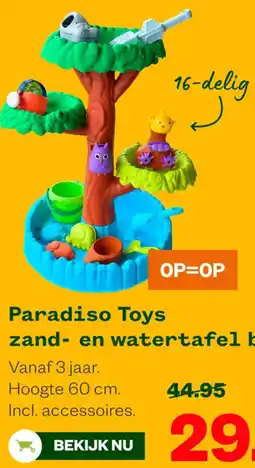 Welkoop Paradiso Toys zand en watertafel boom aanbieding