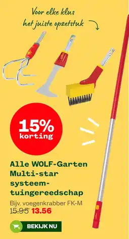 Welkoop Alle WOLF-Garten Multi-star system tuingereedschap aanbieding