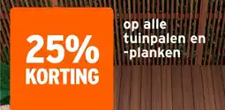 GAMMA op alle tuinpalen en planken aanbieding