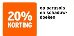 GAMMA op parasols en schaduw- doeken aanbieding