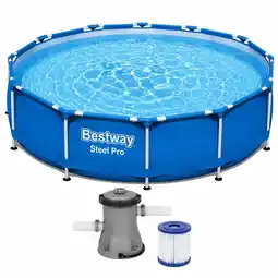 Van Cranenbroek Zwembad Steel Pro Ø305 x 76 cm met pomp Bestway V2 aanbieding