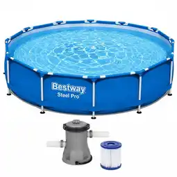 Van Cranenbroek Zwembad Steel Pro Ø366 x 76 cm met pomp Bestway aanbieding