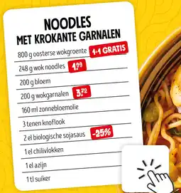 Jumbo Noodles met krokante garnalen aanbieding