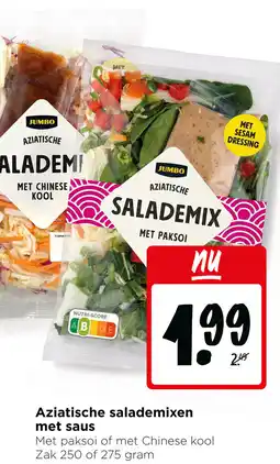 Jumbo Aziatische salademixen met saus aanbieding