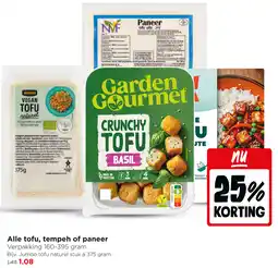 Jumbo Alle tofu, tempeh of paneer aanbieding