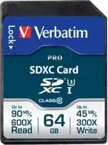 Bol.com Verbatim SDXC UHS-3 geheugenkaart / 64GB aanbieding
