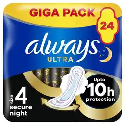 Etos Always Maandverband Ultra Secure Night Wings Giga Pack 24 stuks aanbieding