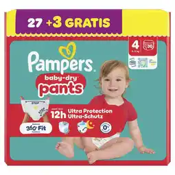 Etos Pampers Baby Dry Pants Luierbroekjes Maat 4 9-15 kg 27 stuks + 3 gratis luierbroekjes aanbieding