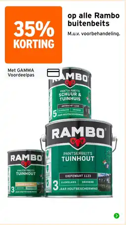 GAMMA op alle Rambo buitenbeits aanbieding