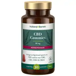 Holland & Barrett Holland & Barrett CBD 30mg Gummies Natuurlijke Kersensmaak - 30 gummies aanbieding