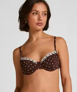 Hunkemoller Hunkemöller Niet-Voorgevormde Beugel Bikinitop Algarve Bruin aanbieding