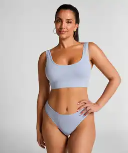 Hunkemoller Hunkemöller Hoog uitgesneden string Dianne Blauw aanbieding