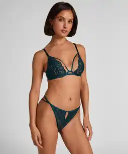 Hunkemoller Hunkemöller String Cinnamon Blauw aanbieding