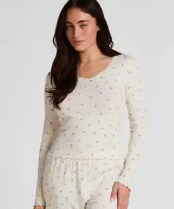 Hunkemoller Hunkemöller Daisy Pyjama Top Wit aanbieding