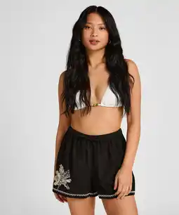 Hunkemoller Hunkemöller Beach Shorts Palm Zwart aanbieding