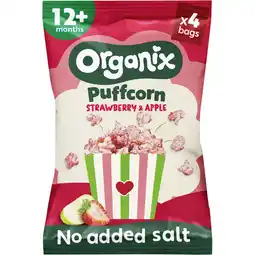 Albert Heijn Organix Puffcorn strawberry & apple 12m+ aanbieding