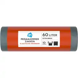 Albert Heijn AH Pedaalemmerzak elastische band 60 liter aanbieding
