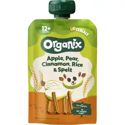 Albert Heijn Organix Knijpfruit apple, pear, cinnamon 12m+ aanbieding