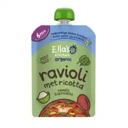 Albert Heijn Ella's kitchen Ravioli met ricotta 6m+ aanbieding