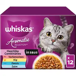 Jumbo Whiskas Aromatic Heerlijke Combinaties in Saus 12 x 85 g aanbieding