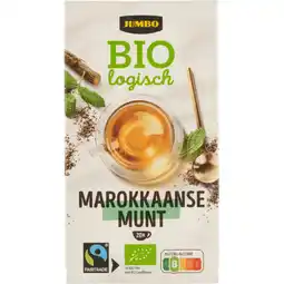 Jumbo Jumbo Biologisch Marokkaanse Munt 20 Stuks 30 g aanbieding