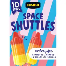 Jumbo Jumbo Space Shuttles Waterijsjes 10 Stuks 600 g aanbieding