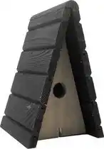 Bol.com GARDEN SPIRIT - Vogelhuisje voor Pimpelmees - Nestkast Tipi 28 x 17 x 17 cm. - Zwart Grijs aanbieding