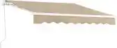 Bol.com Zonnescherm luifel handbediend met knikarm 250x200 cm beige aanbieding
