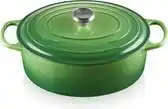 Bol.com Le Creuset - Signature ovale braadpan - 6,3L - 31cm - Bamboo Groen aanbieding