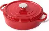 Bol.com Gietijzeren lage braadpan rood, 28 cm - Sürel aanbieding