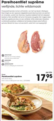 HANOS Savel parelhoenfilet suprême aanbieding