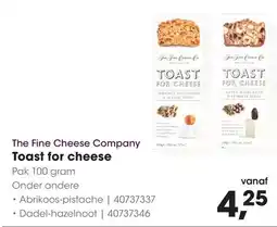 HANOS The fine cheese company toast for cheese aanbieding
