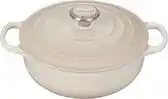 Bol.com Le Creuset - Braadpan - Sauteuse - Meringue - 24cm - 3.4L aanbieding