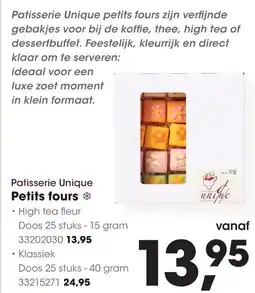 HANOS Patisserie unique petits fours aanbieding