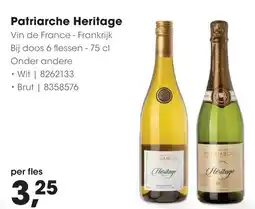 HANOS Patriarche Heritage aanbieding