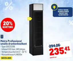 Makro Metro Professional smalle drankenkoelkast aanbieding