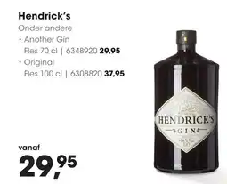 HANOS Hendrick's aanbieding