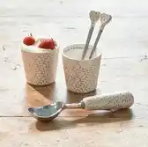 Bol.com Riviera Maison Dessert schaaltje - Ice Cream Is Always A Good Idea Set - Wit aanbieding