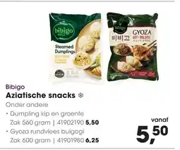 HANOS Bibigo Aziatische snacks aanbieding