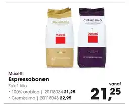 HANOS Musetti Espressobonen aanbieding
