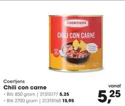 HANOS Coertjens Chili con carne aanbieding