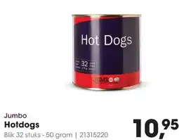 HANOS Jumbo Hotdogs aanbieding