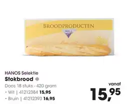 HANOS Hanos selektie stokbrood aanbieding