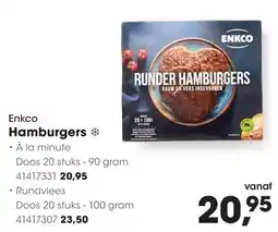 HANOS Enkco hamburgers aanbieding