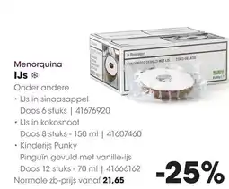HANOS Menorquina ijs aanbieding