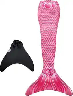 Bol.com Hearts zeemeerminstaart maat 146-152 - monovin met voetvakken - zwembril en ketting aanbieding