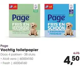 HANOS Page Vochtig toiletpapier aanbieding