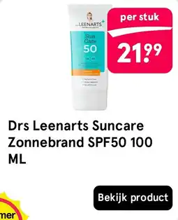 Etos Drs Leenarts Suncare Zonnebrand SPF50 aanbieding