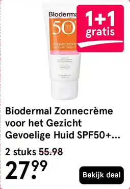 Etos Biodermal Zonnecrème voor het Gezicht Gevoelige Huid SPF50+ aanbieding