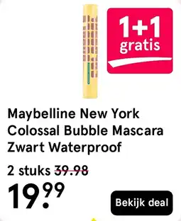 Etos Maybelline New York Colossal Bubble Mascara Zwart Waterproof aanbieding